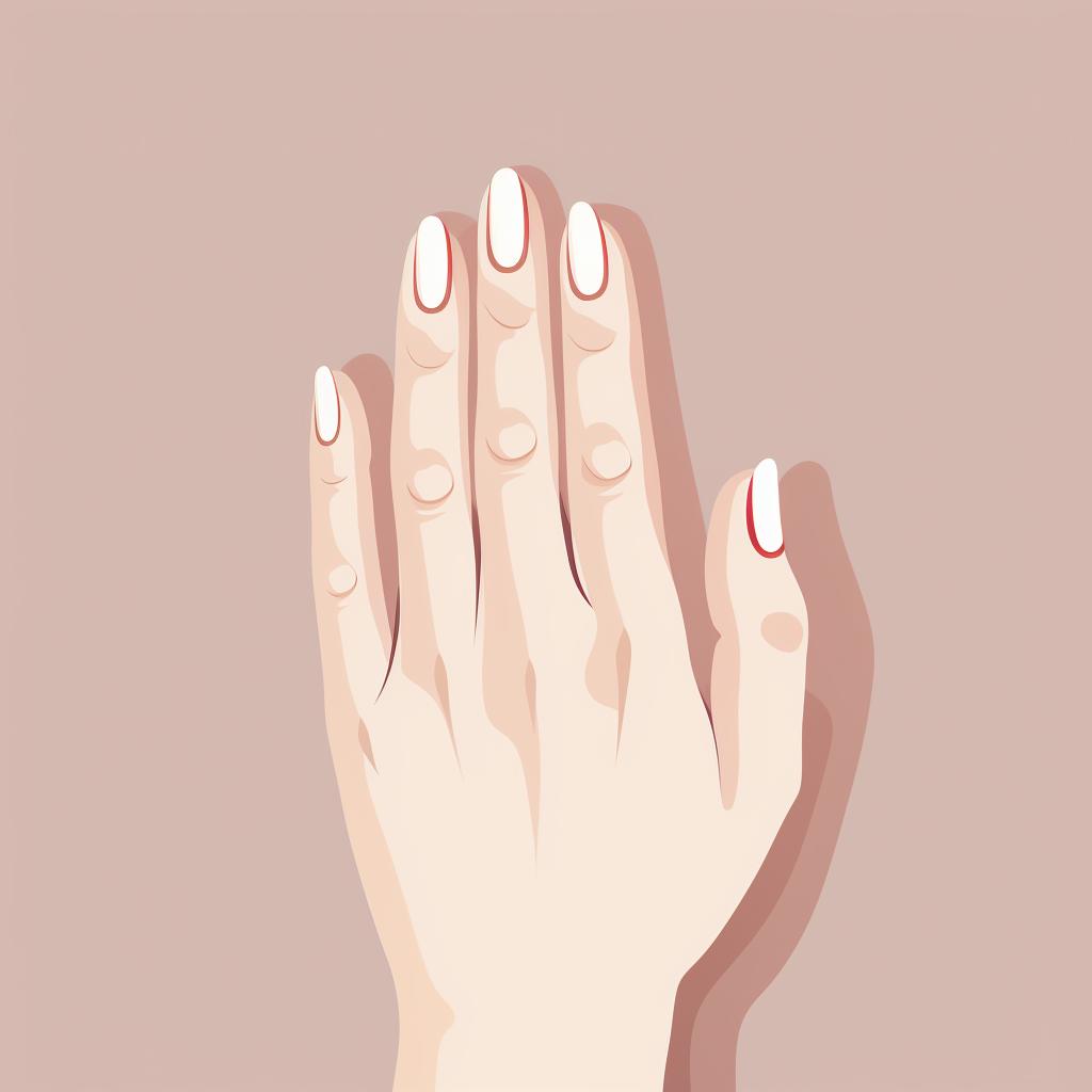 Hands with clean, almond-shaped nails