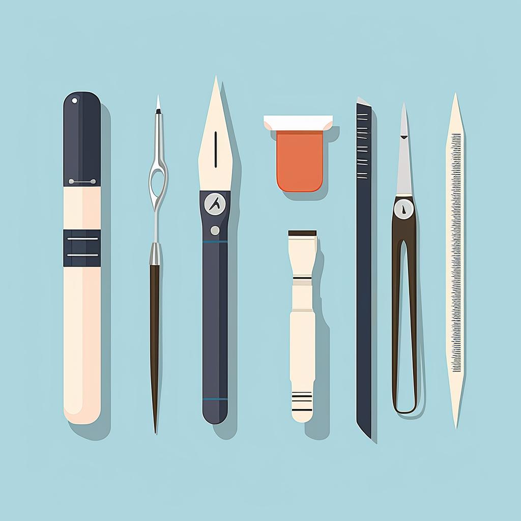 Clean nail tools including a file, clipper, and buffer