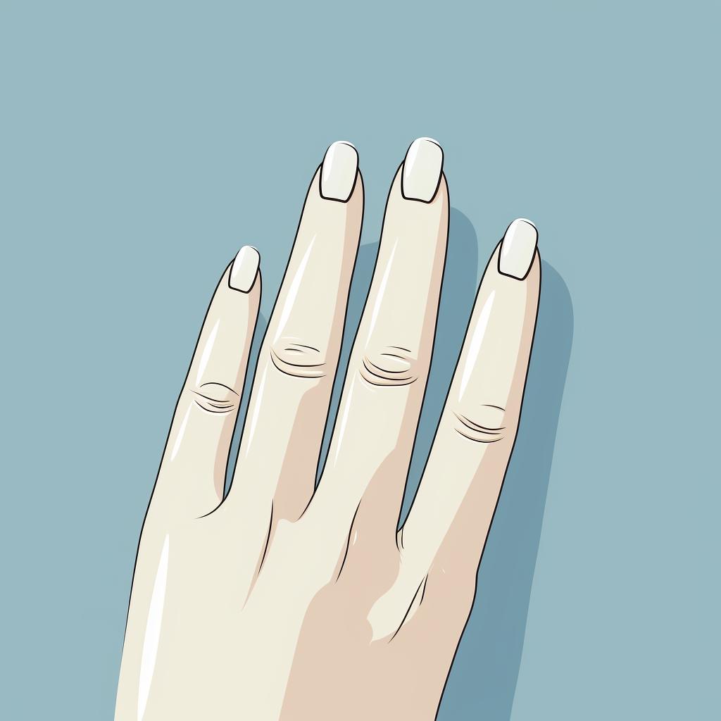 Close-up of clean, bare nails