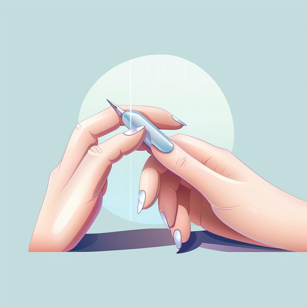 Refining the nail shape to a smooth, rounded point