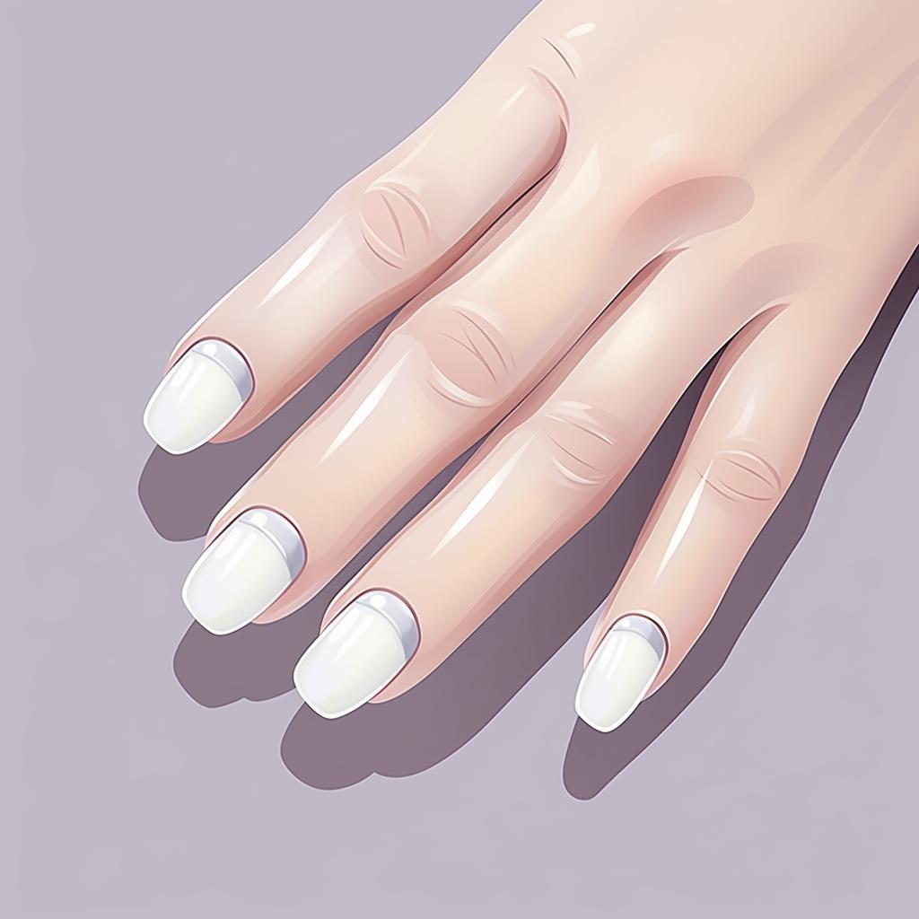 Nails with thicker white French tips